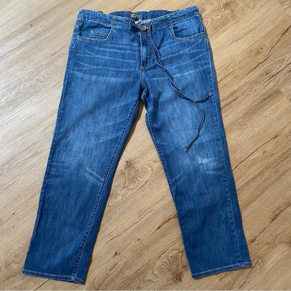 Kut from the Kloth drawstring cropped jeans, sz 10